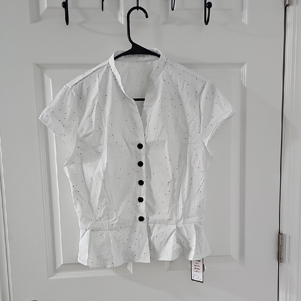 White Button-Up Women's Top